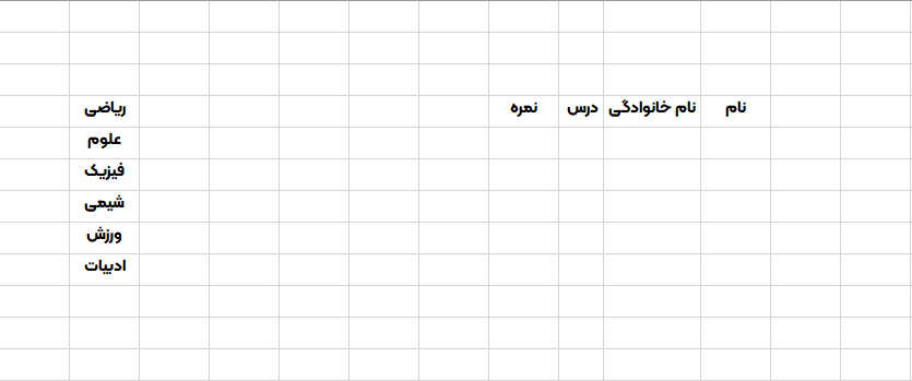 ساخت لیست در اکسل ساخت لیست در اکسل